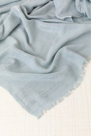Fular Rayado con Lurex Gris