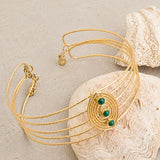 Simple gold-plated brass choker