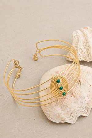 Simple gold-plated brass choker