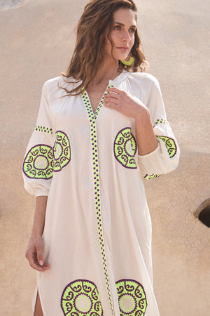 Kurta Medallones Flúor Medallón Verde