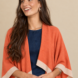 Poncho Bicolor Naranja
