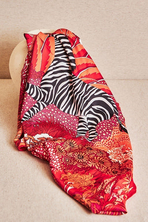 Pañuelo Estampado Cebra Naranja