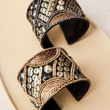 Embroidered Ethnic Bronze Bracelet