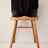 Bolso Shopper de Piel con Tachuelas Negro