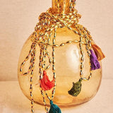 Duo collares borla Violeta/mostaza