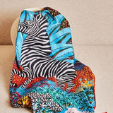 Pañuelo Estampado Cebra Rojo