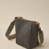 Bolso Cubo con Asa Tejida Gris