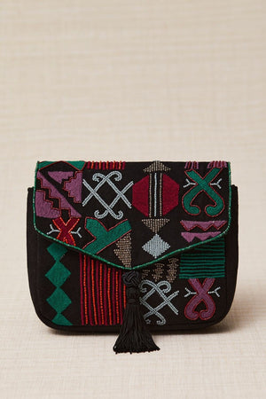 Bolso Bordado en Resinas Verde