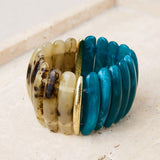 Pulsera de Resinas Bicolor Azul