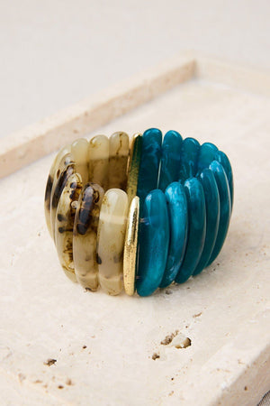 Pulsera de Resinas Bicolor Azul