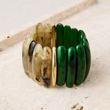 Pulsera de Resinas Bicolor Verde