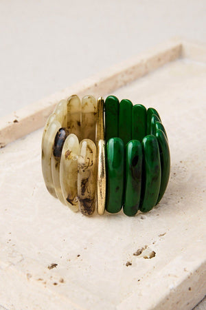 Pulsera de Resinas Bicolor Verde