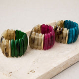 Pulsera de Resinas Bicolor Azul