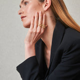 Interlocking brass ring