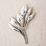 Broche Hoja Plata