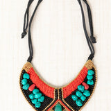Orange Ethnic Choker Necklace