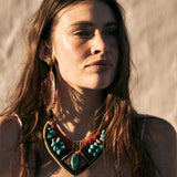 Orange Ethnic Choker Necklace