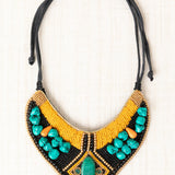 Orange Ethnic Choker Necklace