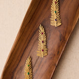 Broche Hoja con Cristales Multi