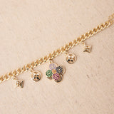 Pulsera de trébol con charms Oro