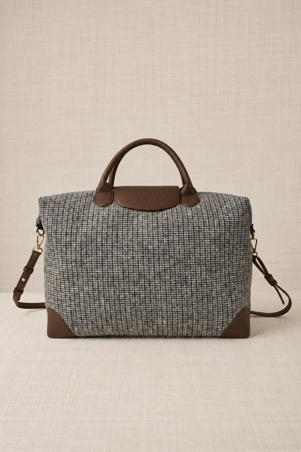 Bolso Viaje Tweed Grande Chocolate