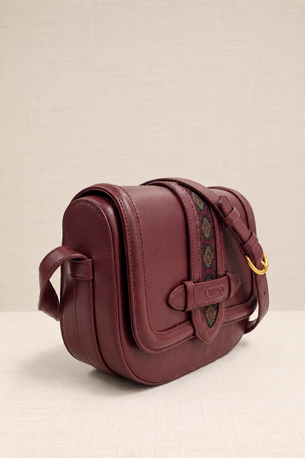 Bolso Bandolera Cinta Burdeos