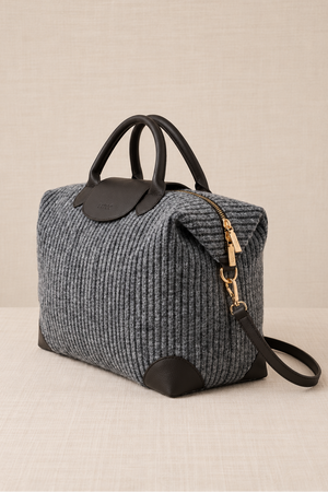 Bolso Viaje Tweed Grande Negro