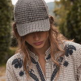 Green Large Gingham Cap