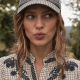 Green Large Gingham Cap