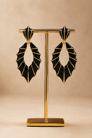 Pendientes Esmaltados Negros
