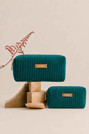 Estuche Pequeño de Terciopelo Verde