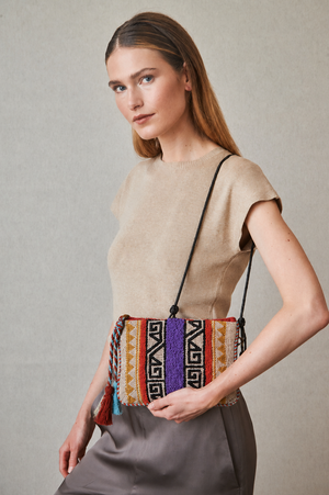 Purple Boho Crossbody Bag