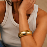 Polished Gold Metal Bracelet