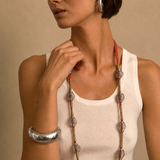 Polished Silver Metal Bracelet