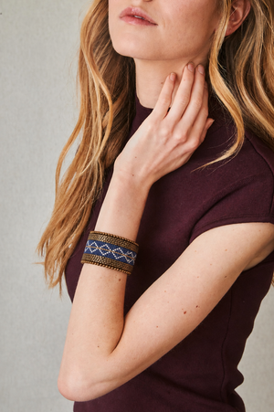 Dark Blue Ethnic Bracelet