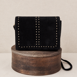 Leather Shopper Bag with Studs