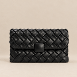 Bolso Trenzado Mano Negro