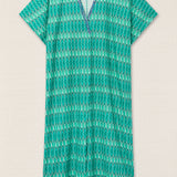 Blue Geometries Shirt Dress