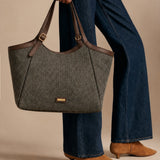 Bolso Shopper Espiga Gris