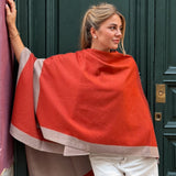 Poncho Bicolor Naranja