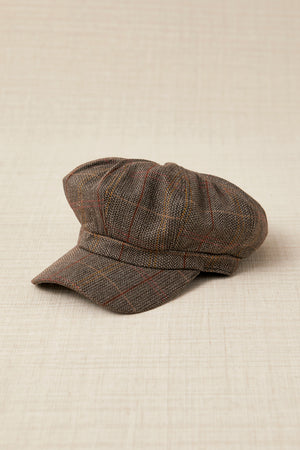 Green Large Gingham Cap