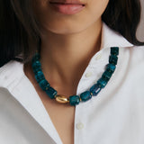 Collar Corto Resina Verde