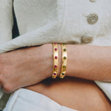 Pulsera Dorada Piedra Natural Verde