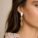 Pendientes Largos Dorados Hojas