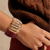 Pulsera de Resinas Bicolor Fucsia