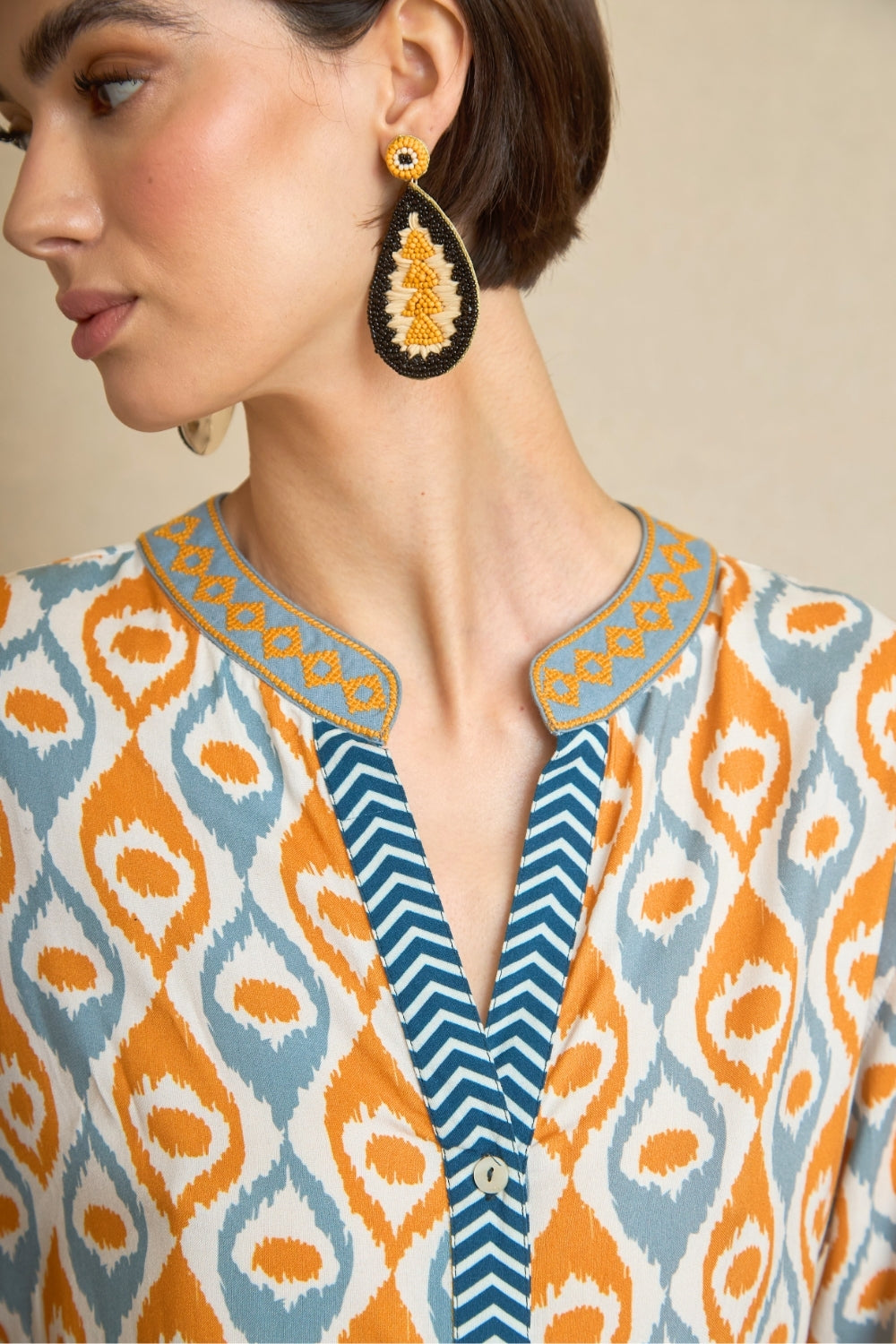 Vestido Kurta Amebas Amarillo