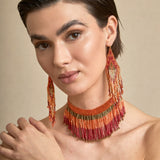 Choker Resinas Japonesas Naranja