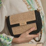 Bolso Rafia Solapa Mini Negro