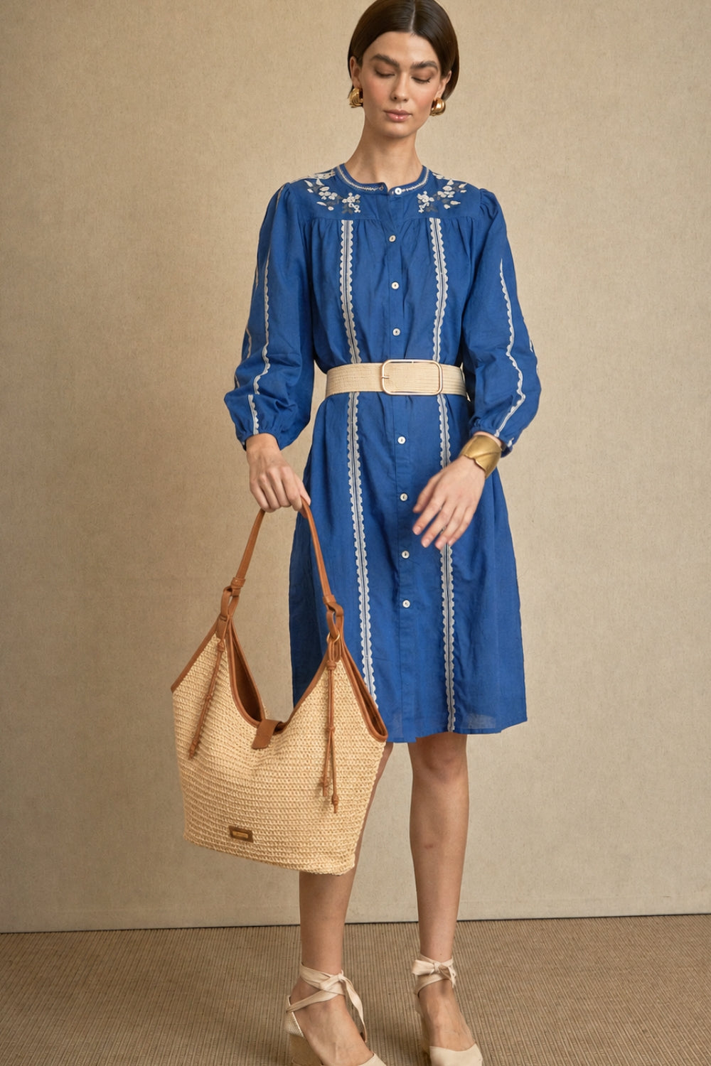 Bolso Shopper Rafia Camel