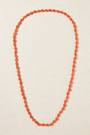 Collar Largo Resinas Naranja